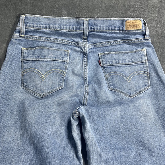 Levis Jeans Womens 14 Blue 529 Curvy Bootcut Mid Rise Light Wash Stretch Denim - Picture 7 of 7